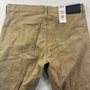 Signature Levi Strauss Co Athletic Hybrid Chino Pants 34x32 Brown Stretch NWT